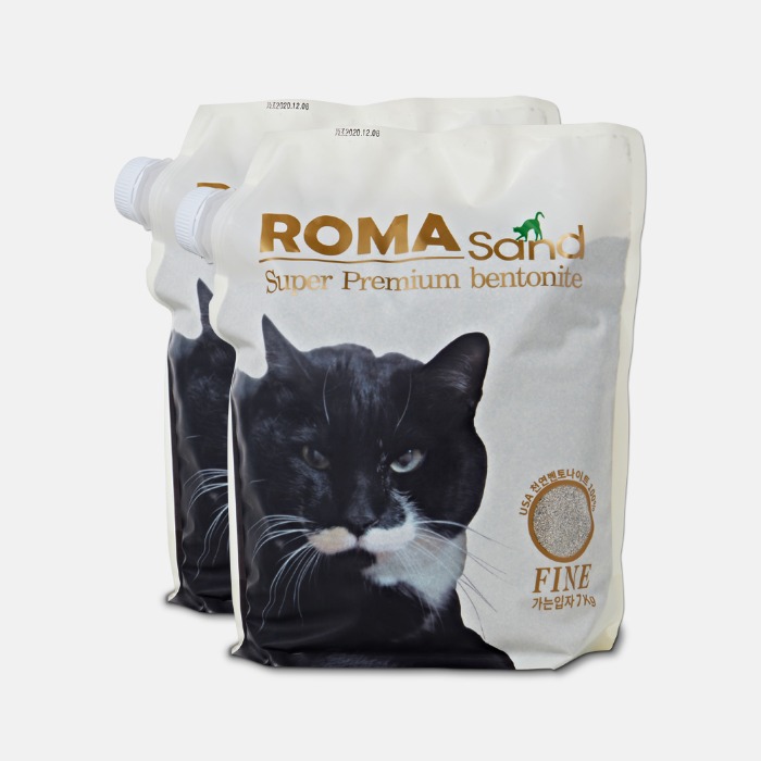 로패밀리,[ROMA]로마샌드 파인(가는입자) 세트(7kg x 2포) 고양이모래,로패밀리,미국 와이오밍주